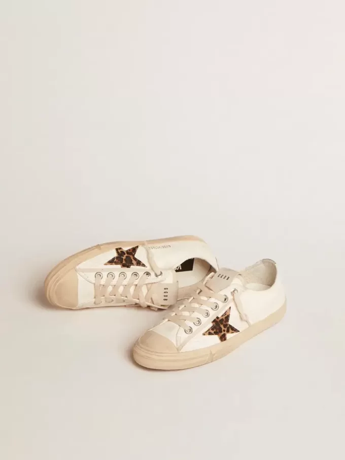 V-Star LTD aus Nappaleder mit Stern aus Ponyfell und silberner Fersenlasche