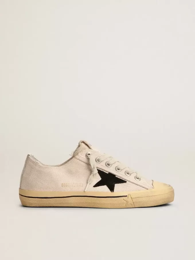 Herren-Sneaker V-Star LTD mit schwarzem Wildlederstern und gesticktem Schriftzug