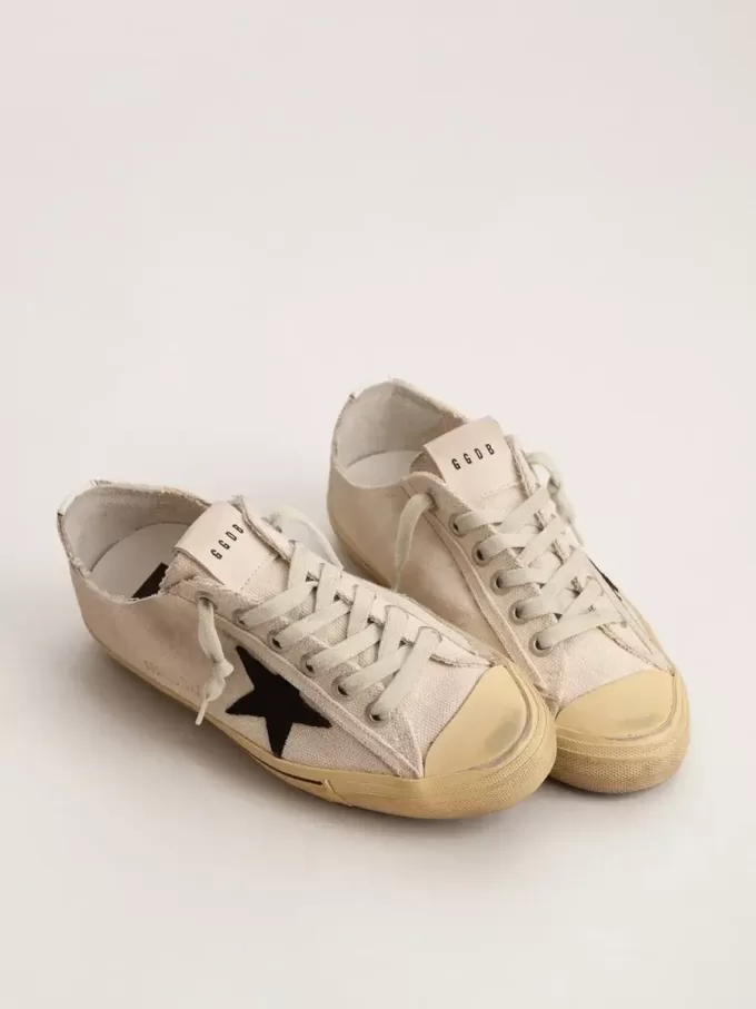 Herren-Sneaker V-Star LTD mit schwarzem Wildlederstern und gesticktem Schriftzug