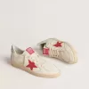 Valentinstag Damen Ball Star mit rotem Lederstern und rotem Swarovski-Schriftzug