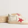 Valentinstag Damen Ball Star mit rotem Lederstern und rotem Swarovski-Schriftzug