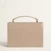 Venezia-Tasche aus beigem Leder mit Golddetails