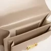Venezia-Tasche aus beigem Leder mit Golddetails