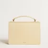 Venezia Tasche aus beigem Leder mit Python-Print und goldenen Details