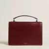 Venezia Tasche aus burgunderrotem Leder mit Golddetails