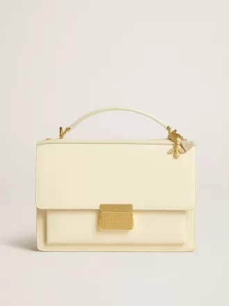 Venezia Tasche aus butterfarbenem Leder mit doppeltem Anhänger