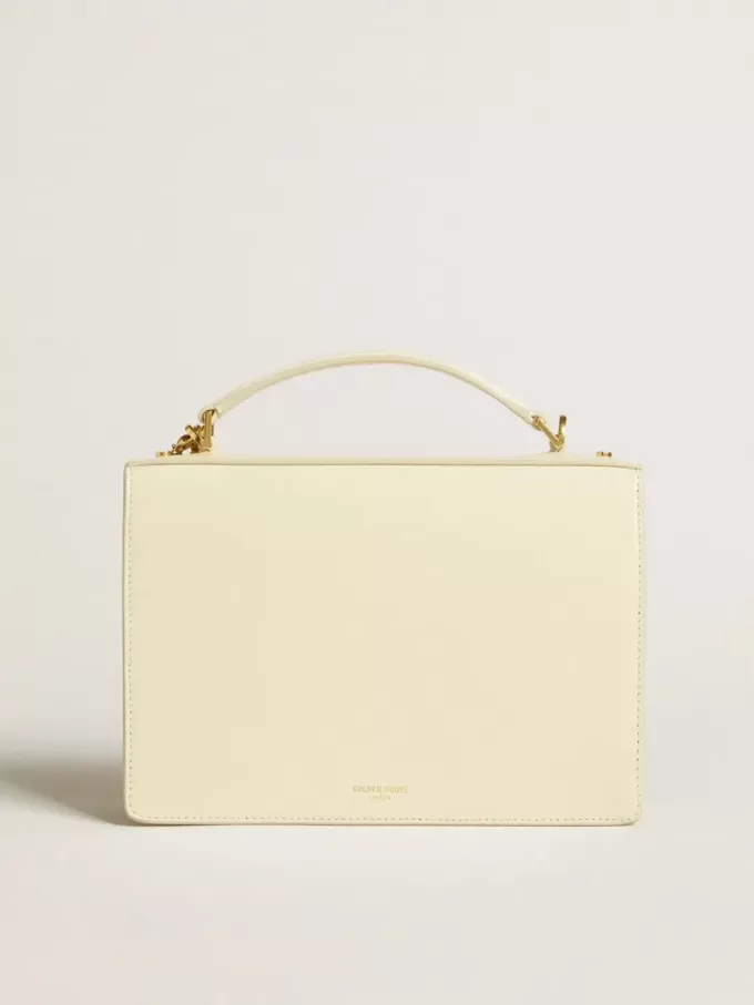 Venezia Tasche aus butterfarbenem Leder mit doppeltem Anhänger