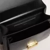 Venezia-Tasche aus schwarzem Leder mit Schal und doppeltem Anhänger