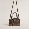 Vita Bag aus braunem Vintage-Leder mit goldenen Details
