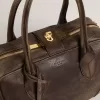 Vita Bag aus braunem Vintage-Leder mit goldenen Details