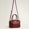 Vita Bag aus burgunderrotem Leder mit goldenen Details