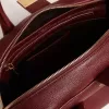 Vita Bag aus burgunderrotem Leder mit goldenen Details