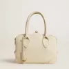 Vita Bag aus butterfarbenem Leder mit goldenen Details