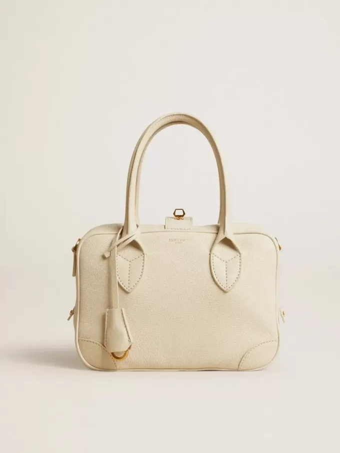 Vita Bag aus butterfarbenem Leder mit goldenen Details