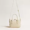 Vita Bag aus butterfarbenem Leder mit goldenen Details
