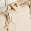 Vita Bag aus butterfarbenem Leder mit goldenen Details