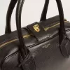 Vita Bag aus schwarzem Schafsleder mit goldenen Details