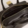 Vita Bag aus schwarzem Schafsleder mit goldenen Details