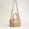 Vita Tasche aus taupefarbenem Leder mit goldenen Details