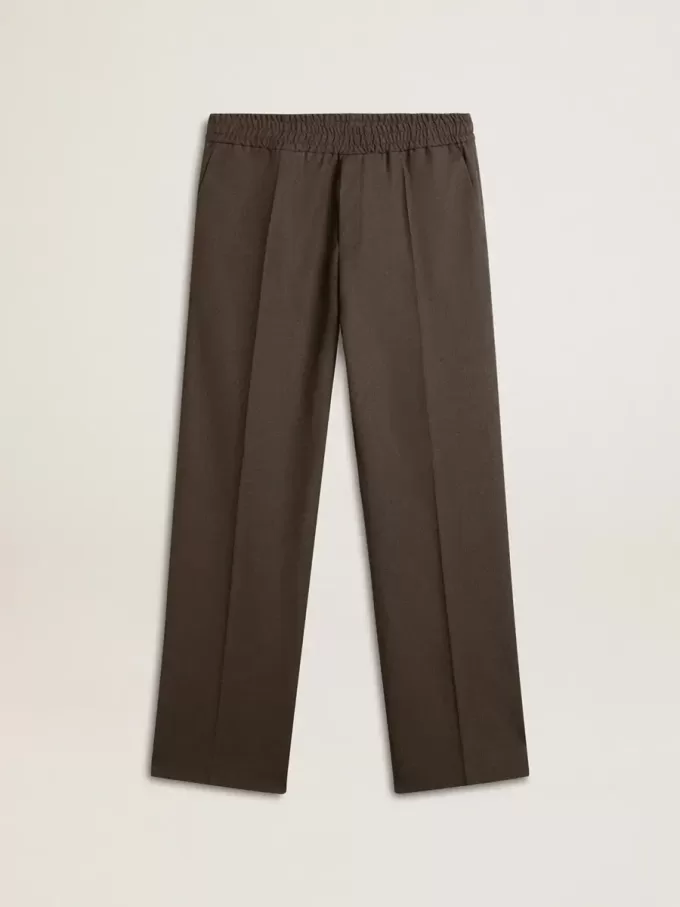 Weiche Herrenhose aus anthrazitgrauer Wolle Weiche Herrenhose aus anthrazitgrauer Wolle