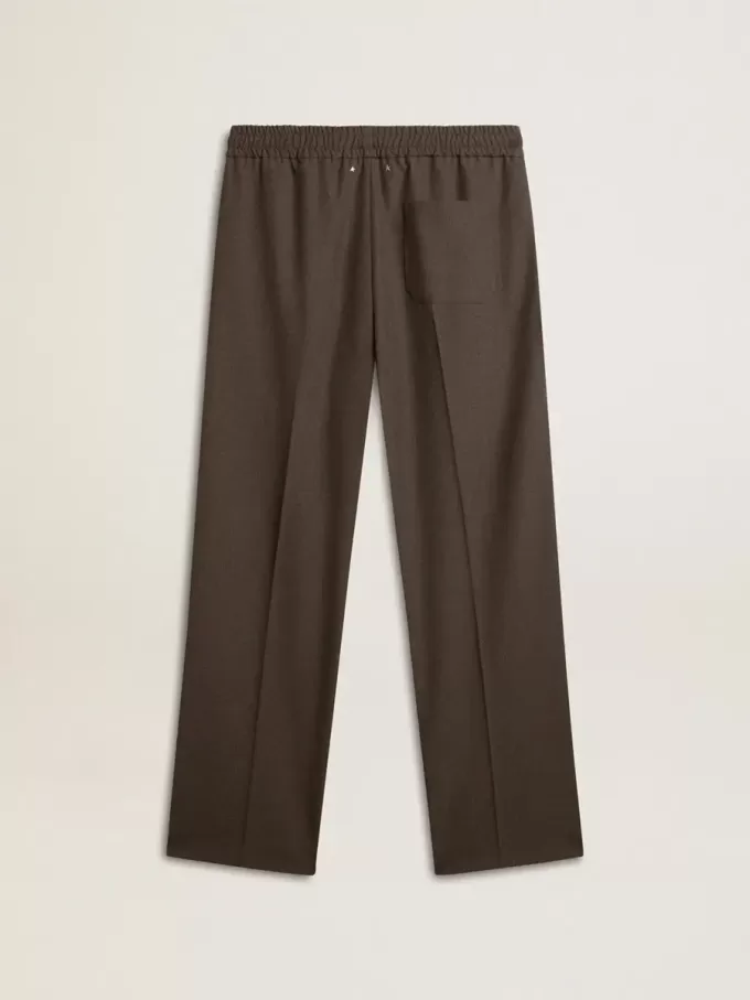 Weiche Herrenhose aus anthrazitgrauer Wolle Weiche Herrenhose aus anthrazitgrauer Wolle