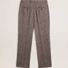 Weiche Herrenhose mit Hahnentrittmuster