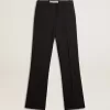 Weiche schwarze Damenhose aus Wollmischung