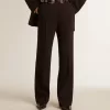Weiche schwarze Damenhose aus Wollmischung