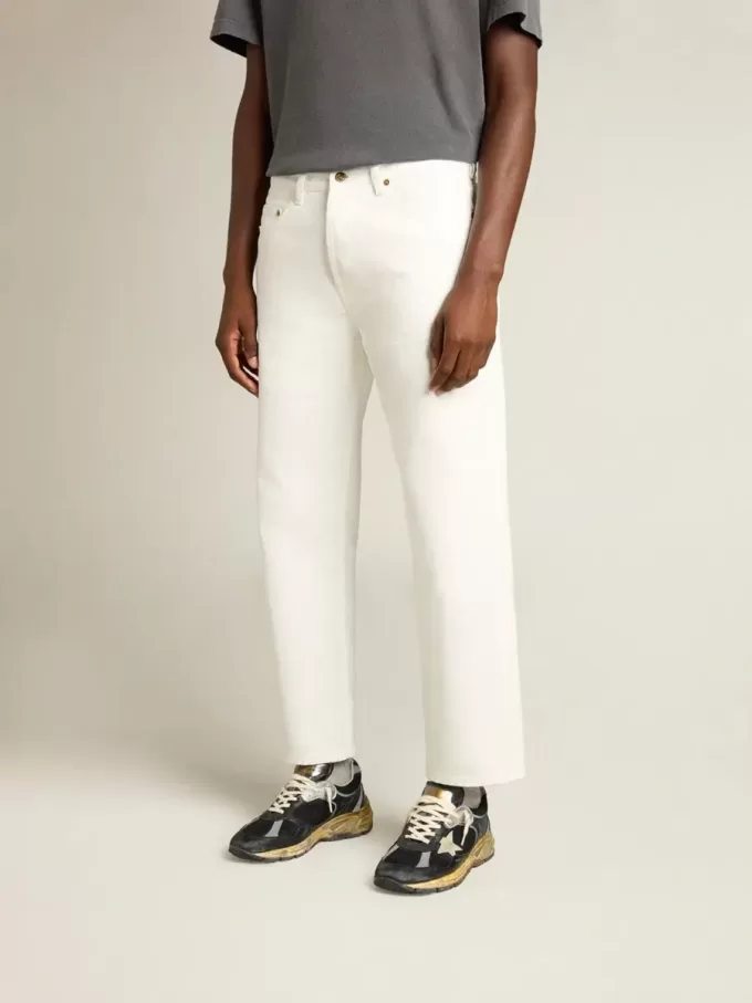 Weiße Jeanshose für Herren
