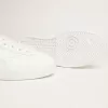 Weiße Purestar-Sneaker mit fluoreszierendem orangefarbenem Fersenriemen