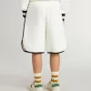 Weiße Shorts für Jungen mit gesticktem Logo Weiße Shorts für Jungen mit gesticktem Logo