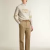 Weißes Baumwoll-Sweatshirt für Herren mit Aufdruck auf der Vorderseite