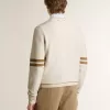 Weißes Baumwoll-Sweatshirt für Herren mit Aufdruck auf der Vorderseite