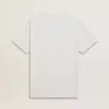 Weißes Baumwoll-T-Shirt für Herren mit grünem Aufdruck