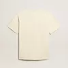 Weißes Herren-T-Shirt aus Baumwolle mit Print auf der Vorderseite Weißes Herren-T-Shirt aus Baumwolle mit Print auf der Vorderseite