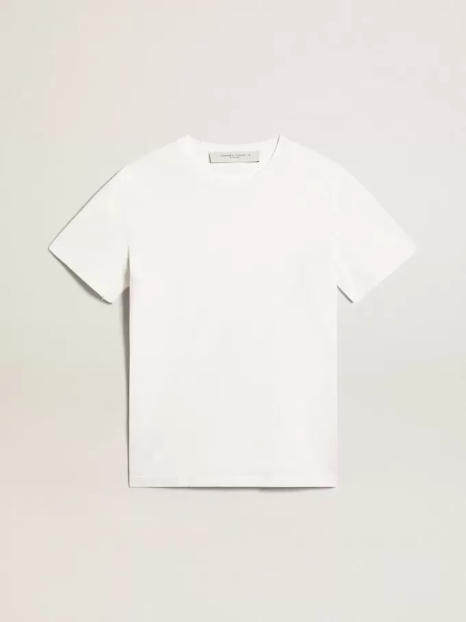Weißes Herren-T-Shirt mit Distressed-Effekt