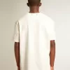 Weißes Herren-T-Shirt mit Distressed-Effekt