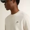 Weißes Sweatshirt für Herren aus Baumwolle mit Aufdruck auf der Rückseite