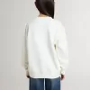 Weißes Sweatshirt für Mädchen mit mehrfarbiger „Golden”-Schrift auf der Vorderseite
