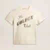 Weißes T-Shirt für Herren aus Baumwolle mit Golddruck Weißes T-Shirt für Herren aus Baumwolle mit Golddruck