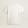 Weißes T-Shirt für Herren aus Baumwolle mit Golddruck Weißes T-Shirt für Herren aus Baumwolle mit Golddruck