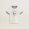 Weißes T-Shirt für Jungen mit blauem Aufdruck Weißes T-Shirt für Jungen mit blauem Aufdruck