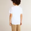 Weißes T-Shirt für Jungen mit mehrfarbigem Golden-Aufdruck