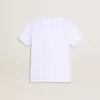 Weißes T-Shirt für Jungen mit mehrfarbigem Golden-Aufdruck