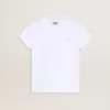 Weißes und silbernes T-Shirt mit Logo und Maxi-Stern in silbernem Glitzer Weißes und silbernes T-Shirt mit Logo und Maxi-Stern in silbernem Glitzer