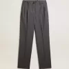 Weite Damenhose aus babyblauer Wolle Weite Damenhose aus babyblauer Wolle
