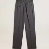 Weite Damenhose aus babyblauer Wolle Weite Damenhose aus babyblauer Wolle