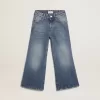 Weite Jeans aus mittelblauem Bull Denim Weite Jeans aus mittelblauem Bull Denim