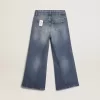 Weite Jeans aus mittelblauem Bull Denim Weite Jeans aus mittelblauem Bull Denim
