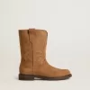 Wish Junior Stiefel aus kamelfarbenem Wildleder mit Sternstickerei